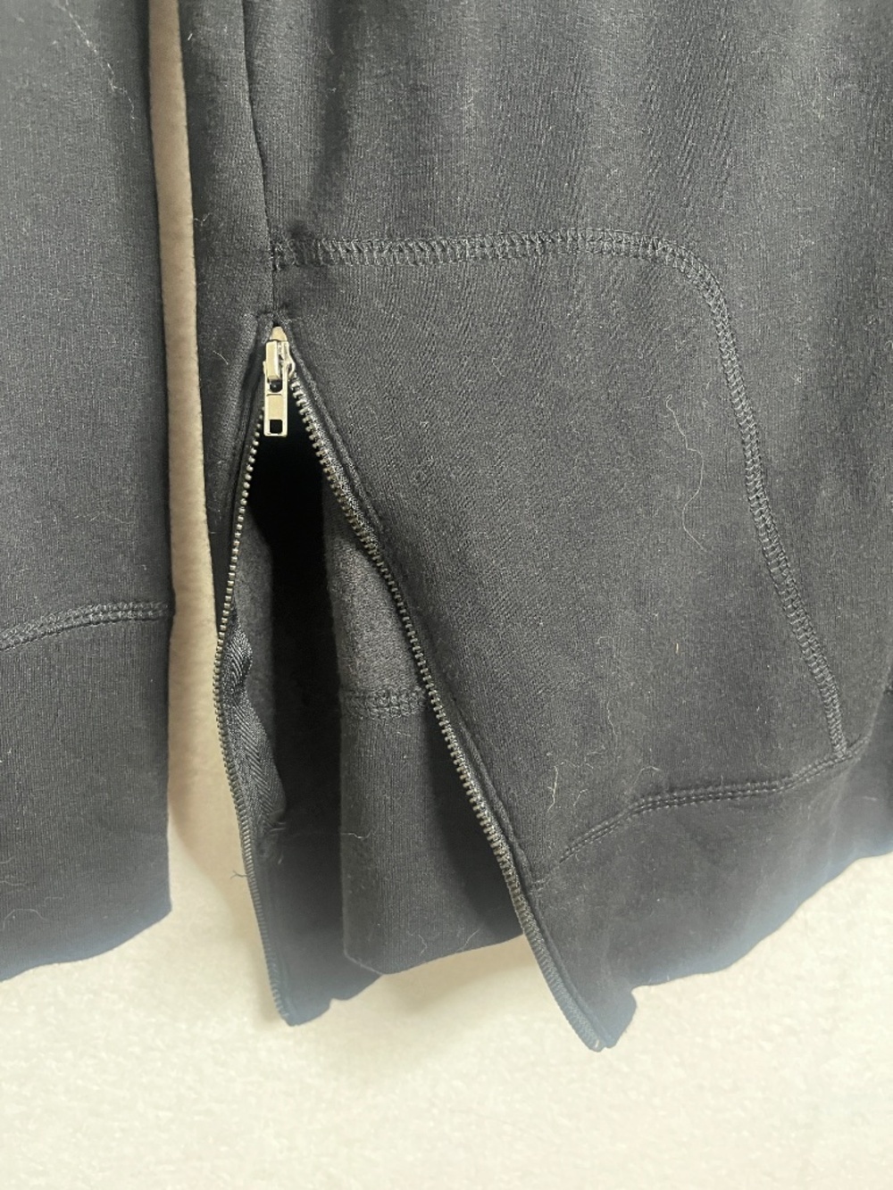 H by Bordeaux Black Zip Detail Sweatshirt Small Athleisure Pullover - Picture 4 of 4